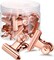 20 Pack Metal Clips with 20 Push-pins for Corkboard,Bulldog Clips for Hanging Pictures,Small Hinge Clips for Photos Crafts,Mini Binder Clips Paper File Clamps(1.25 Inch,Rose Gold)
